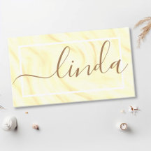 Elegante Cream Cappuccino Calligrafy Signature