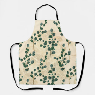 Elegante Cream Green Whimsical Eukalyptus Greenery Schürze