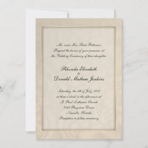 Élégante Cream sur mesure Invitation au mariage