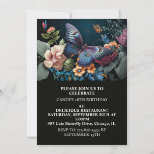 Elegante Creative Butterfly Art Geburtstagsparty Einladung