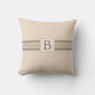 Elegante Creme Beige gestreifte Banner hinzufügen Kissen