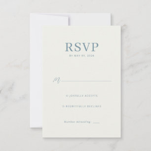 Elegante Creme RSVP-Karte RSVP Karte