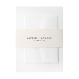 Elegante Creme und Black Wedding Einladung Bly B Einladungsbanderole