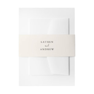 Elegante Creme und Black Wedding Einladungsbanderole