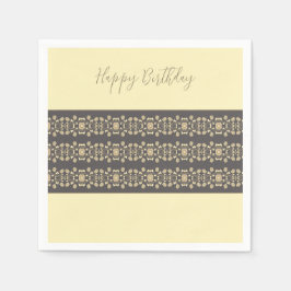 Elegante Creme und Taupe Serviette