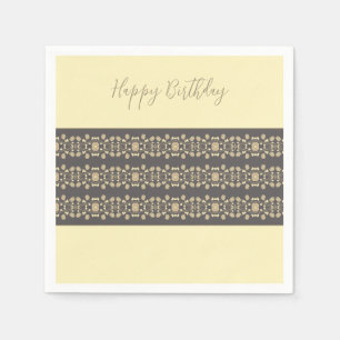 Elegante Creme und Taupe Serviette