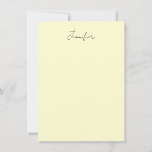 Elegante cremefarbene moderne minimalistische einf mitteilungskarte