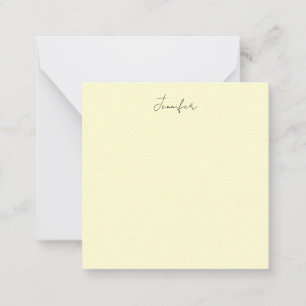 Elegante cremefarbene moderne minimalistische einf mitteilungskarte