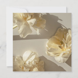 Elegante cremefarbene Tulpen in warmem Licht, Dankeskarte
