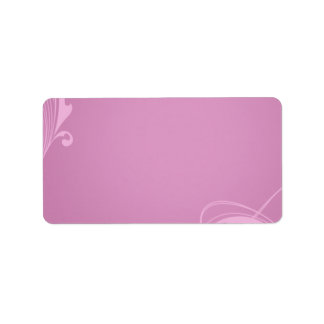 Elegante, cremig rosa Wirbel Adressaufkleber