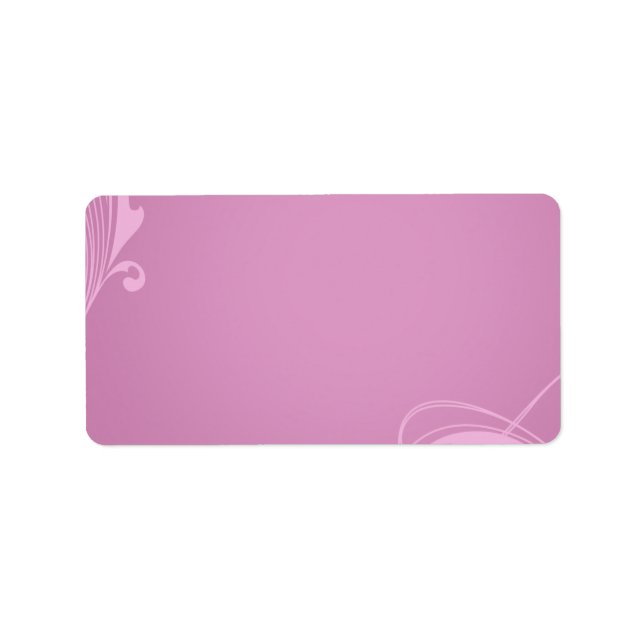 Elegante, cremig rosa Wirbel Adressaufkleber (Vorne)