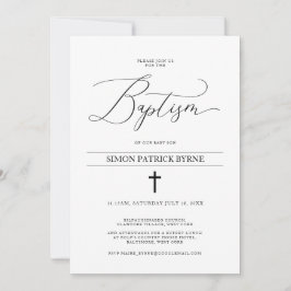 Elegante Cross-Baptiskampagne Ankündigung Junge od