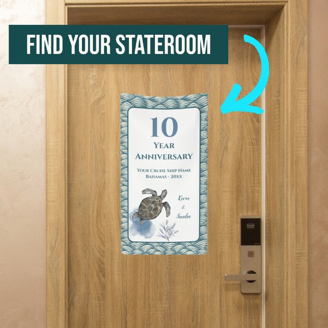 Elegante Cruise Door Deco Sign Anniversary Banner (Von Creator hochgeladen)