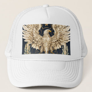 Elegante Crystal Eagle White Cap" Truckerkappe