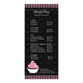 Elegante Cupcake Bäckerei Rack Cards Werbekarte