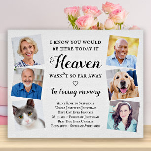 Elegante Custom 6 Fotos Heaven Wedding Memorial Poster