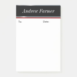 Elegante Custom, Black and Silver Post it Notes Post-it Klebezettel