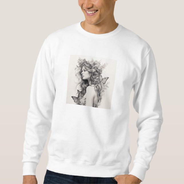 Elegante Custom Fügen Sie Ihr eigenes Foto Geschen Sweatshirt (Vorderseite)