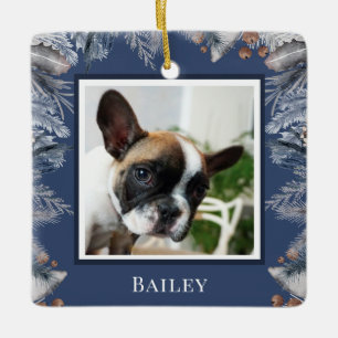 Elegante Custom Pet Watercolor Keramikornament