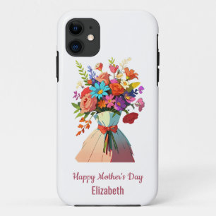 Elegante Custom Vibrant Bouquet Muttertag weiß Case-Mate iPhone Hülle