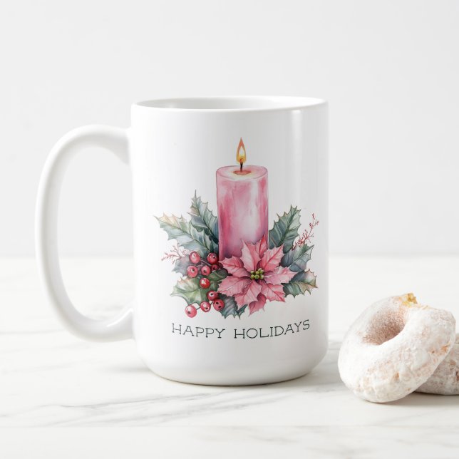 Elegante CUSTOM Weihnachtskerze im Wasser Kaffeetasse (Mit Donut)