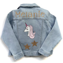 Élégante Cute Unicorn Toddler's Denim Jean Jacket