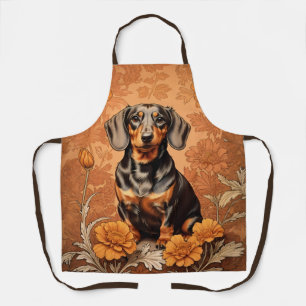 Elegante Dackel und Marigolds Schürze