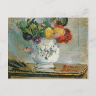 Elegante Dahlia Blume Kunst, Dichtung und Musik Postkarte