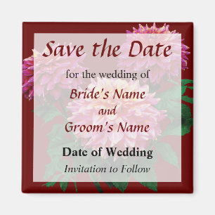 Elegante Dahlia Kidds Climax Save-the-Date-Karte Magnet