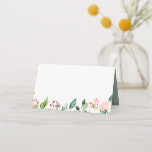Elegante Dainty Herbst Floral Wedding Platzkarte