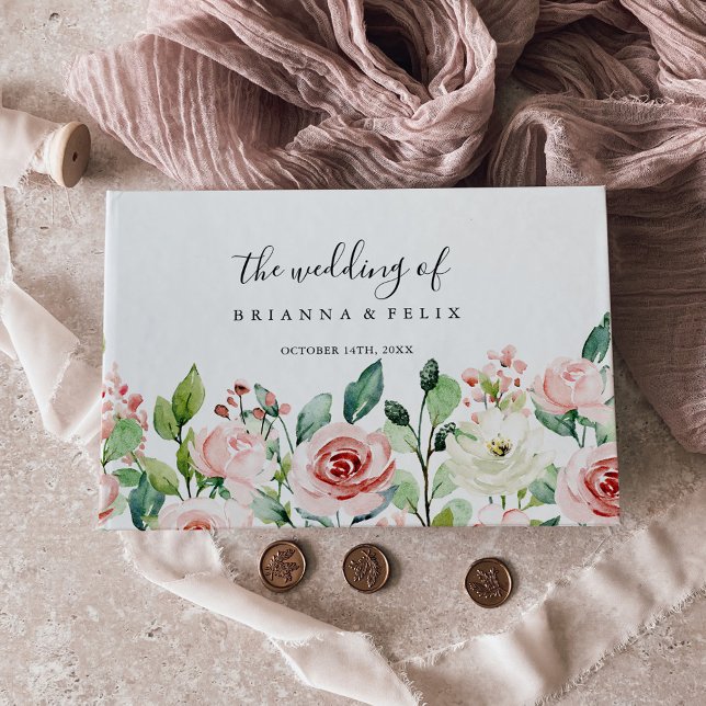 Elegante dainty Herbstblütenhochzeit Gästebuch (Von Creator hochgeladen)