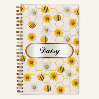 Elegante Daisy Blume - Spiral-Notebook Notizbuch