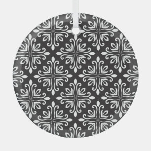 Elegante Damask: Blumenmuseum Ornament Aus Glas