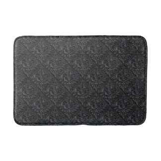 Elegante Damask in Schwarz Badematte