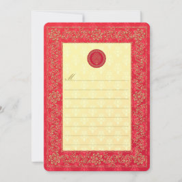 Elegante Damask Wedding - Einladung / Notecard