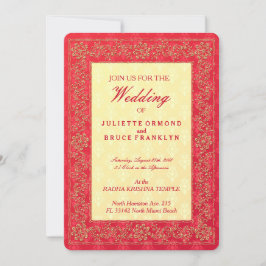 Elegante Damask Wedding - Einladungskarte