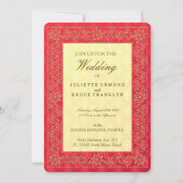 Elegante Damask Wedding - Einladungskarte