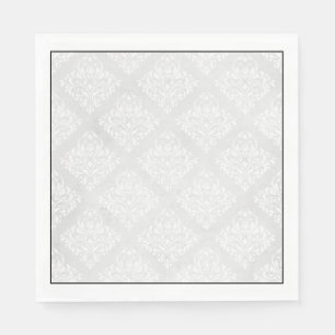 Elegante Damast Minimalistische Hochzeit Serviette