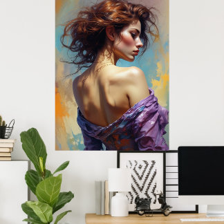 Elegante Dame Poster