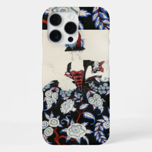 ELEGANTE DAMENBLUME KLEID MIT SCHWARZEN WEISSEN BL iPhone HÜLLE