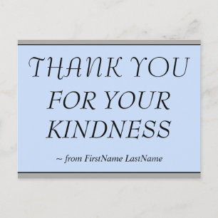 Elegante "DANKE FÜR DEINE FREUNDLICHKEIT" Postkart Postkarte