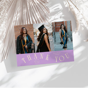 Elegante Danke-Typografie Grad Foto Wisteria Ankündigung