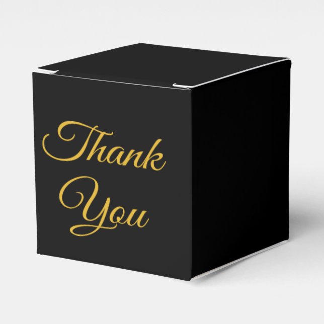 Elegante Dankeschön Black and Gold Geschenk / Gefa Geschenkschachtel (Vorderseite)