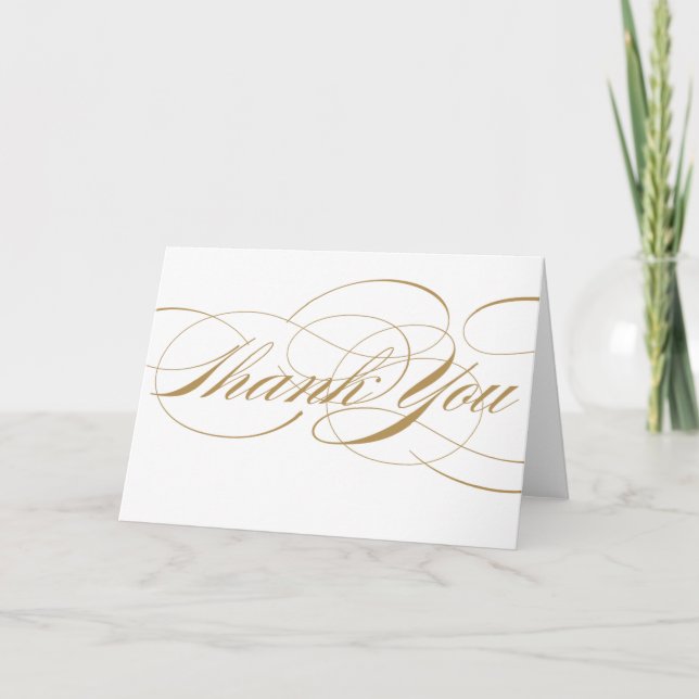 Elegante Dankeschön Card - Gold Dankeskarte (Vorderseite)
