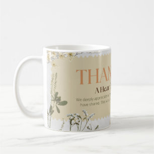 Elegante Dankeschön-Tasse mit dezentem Blumendesig Kaffeetasse