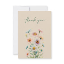 Elegante Dankeskarte mit Blumendesign