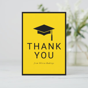 Elegante Dankeskarten zur Graduierung für enge Fre Mitteilungskarte