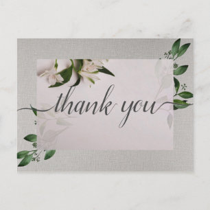 Elegante Dankeskartenpostkarte Postkarte