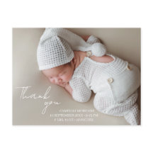Elegante Danksagung zur Babygburt