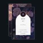 Elegante Dark Boho Rose Blumenstrauß RSVP Karte<br><div class="desc">Elegante Dark Boho Blumenarch Rose Gold Wedding RSVP Card Diese uAwg ist einzigartig und Teil einer Kollektion und Suite von Phrosne Ras Design</div>